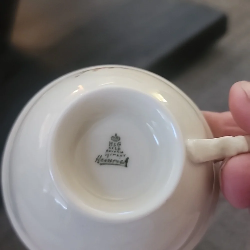 H&C Co. Selb Bavaria Germany Heinrich Teacup And Saucer,  Cream Color